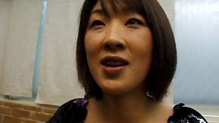 Remarkable sweetheart Miyuki Hashida gropes her tits while receiving a hard pounding